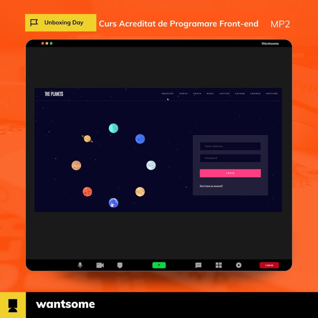 Cursanți la prezentarea finală